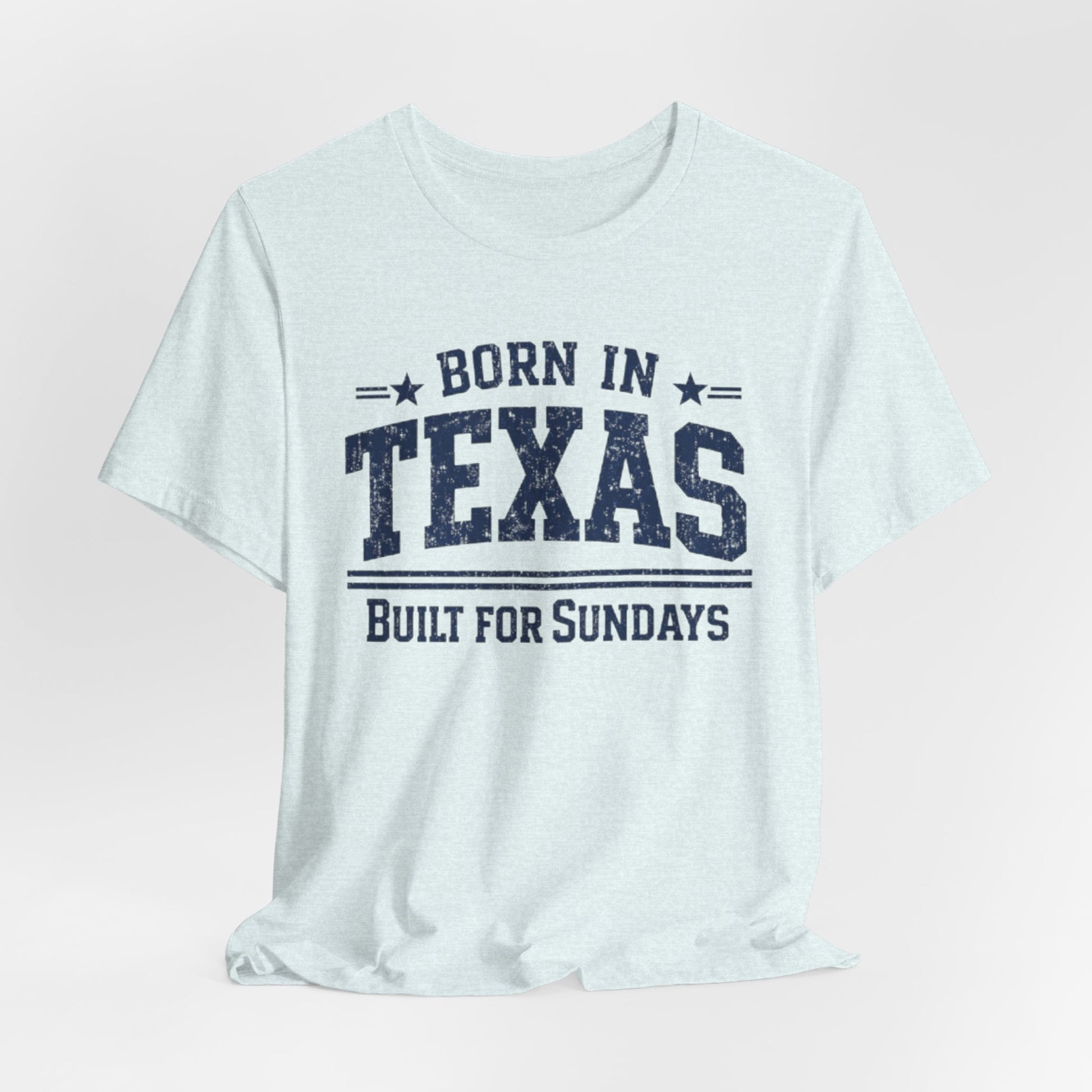 Lavender Texas Football Shirt – Born in Texas Built for Sundays Dallas Game Day T Shirt