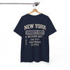 White Smoke New York Varsity City T-Shirt — 'The City That Never Sleeps' Vintage Tee