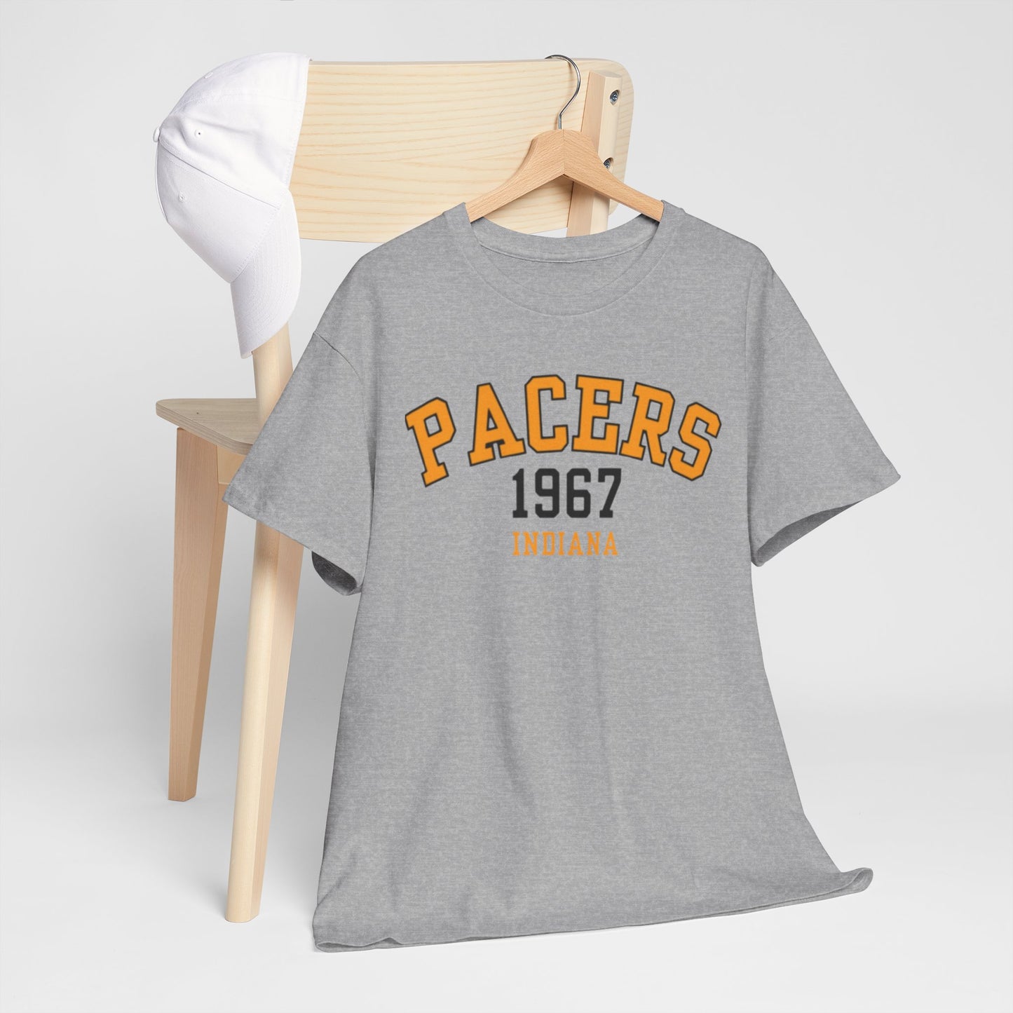 Dark Gray Pacers 1967 Indiana T-Shirt — Vintage Basketball Tee