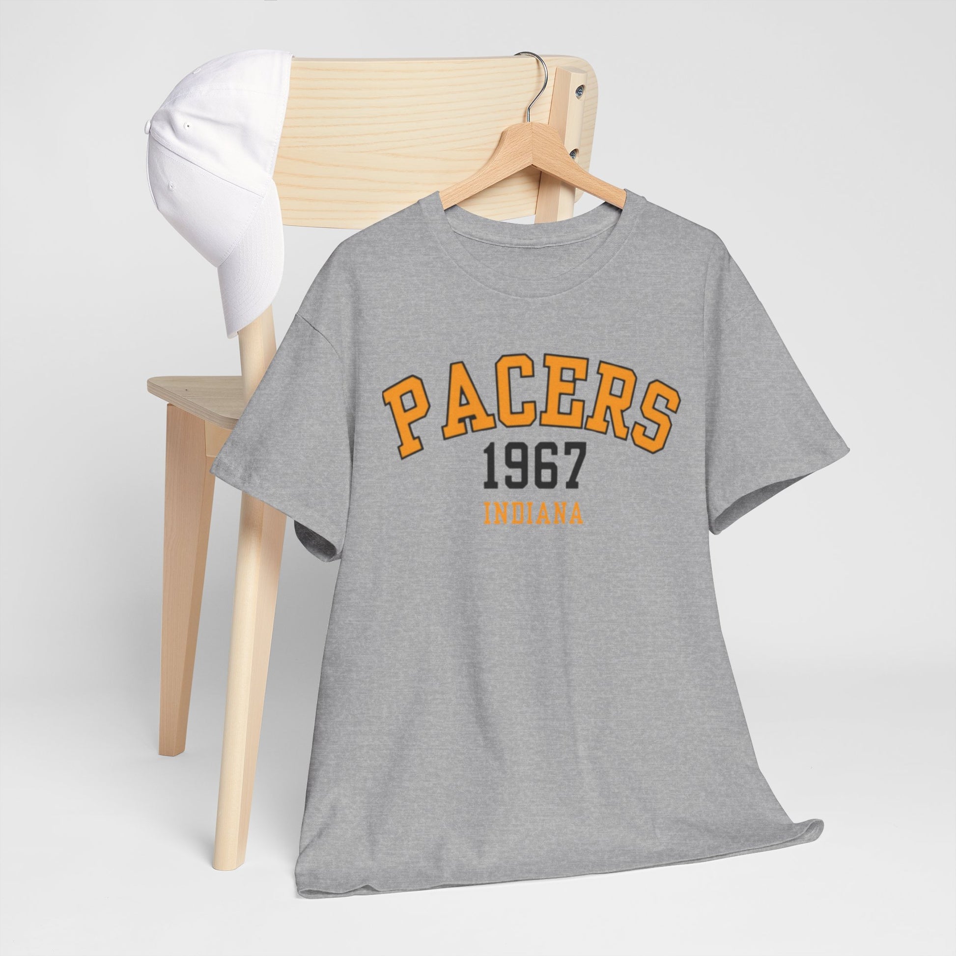 Dark Gray Pacers 1967 Indiana T-Shirt — Vintage Basketball Tee
