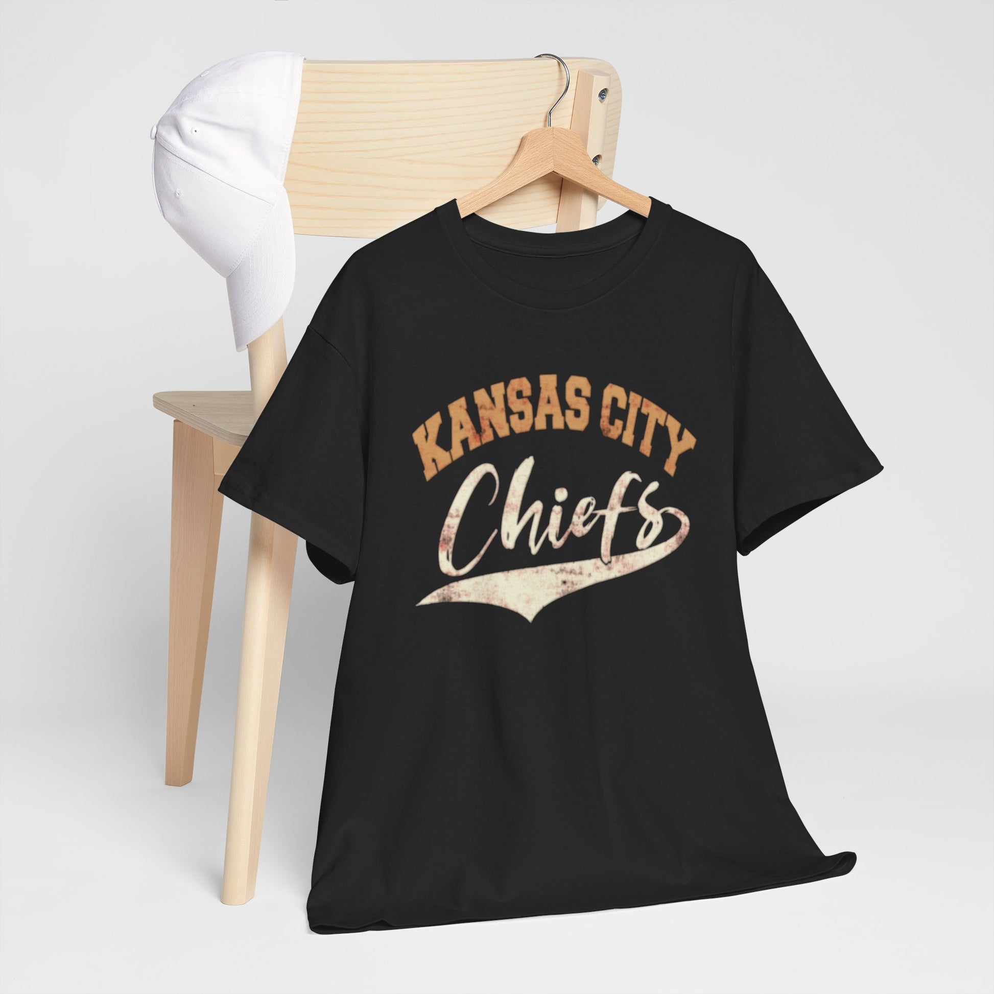 Dark Slate Gray Kansas City Chiefs Vintage Script T-Shirt