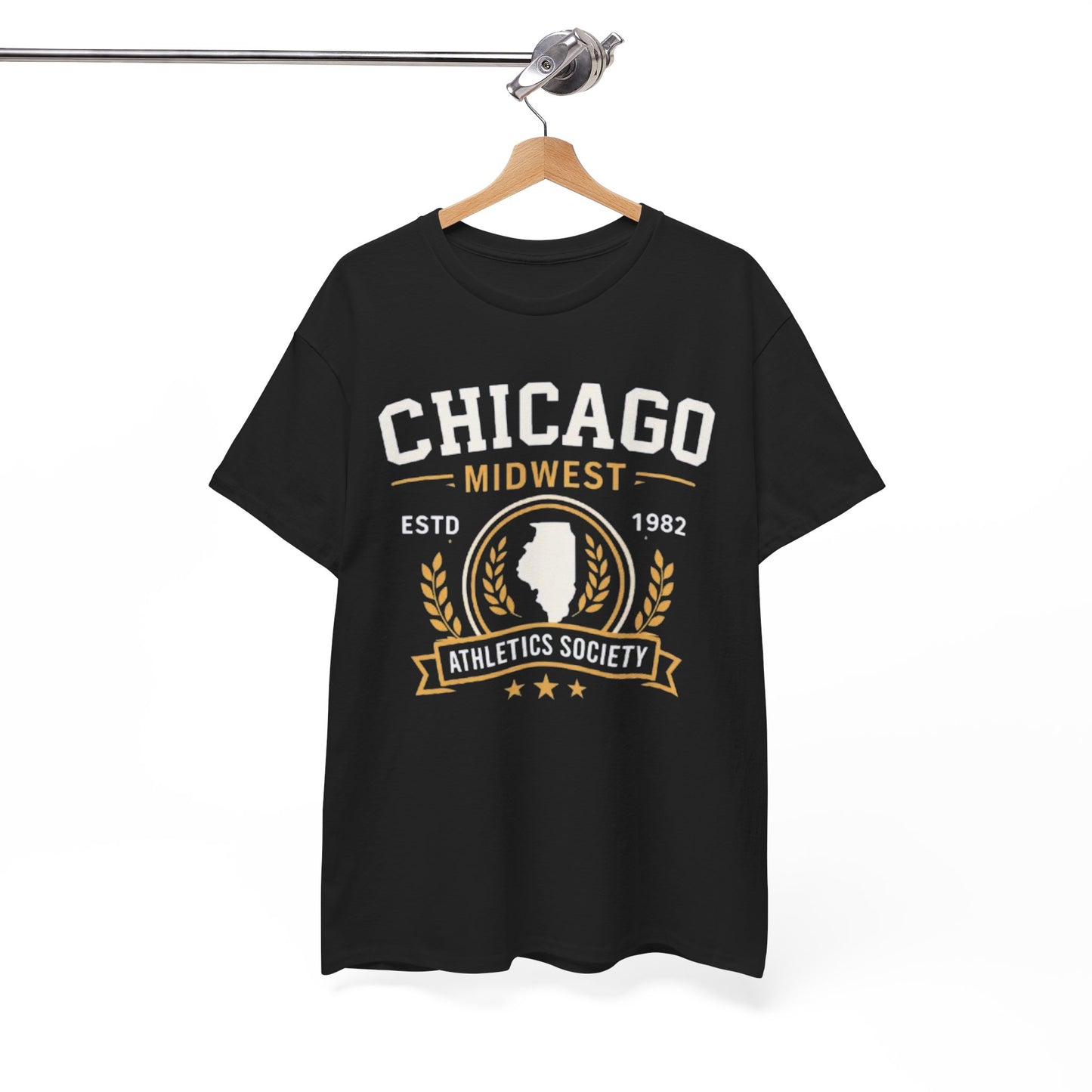 White Smoke Chicago Athletics Society T‑Shirt — Midwest ESTD 1982 Vintage Sports Tee