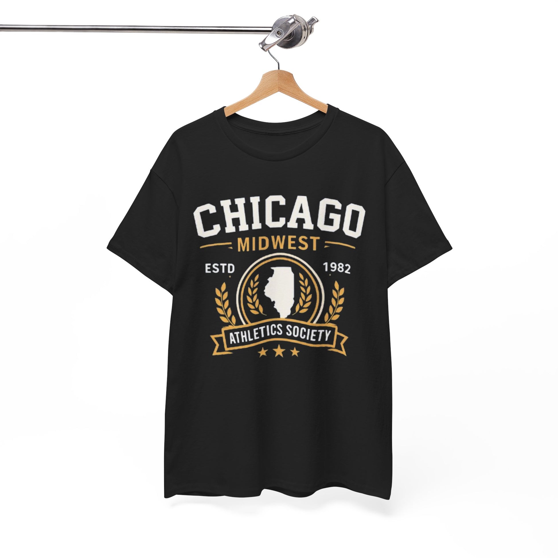 White Smoke Chicago Athletics Society T‑Shirt — Midwest ESTD 1982 Vintage Sports Tee