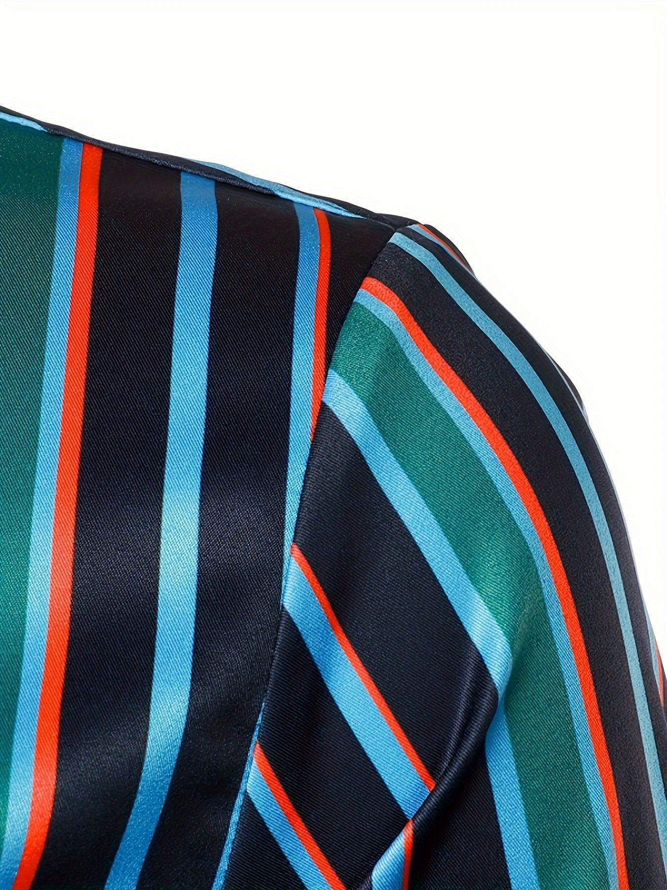 Men'S Casual Long-Sleeve Print Shirt, Stylish Classic Striped Top