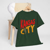 Lavender Kansas City Retro Tee — Vintage Distressed KC City Shirt