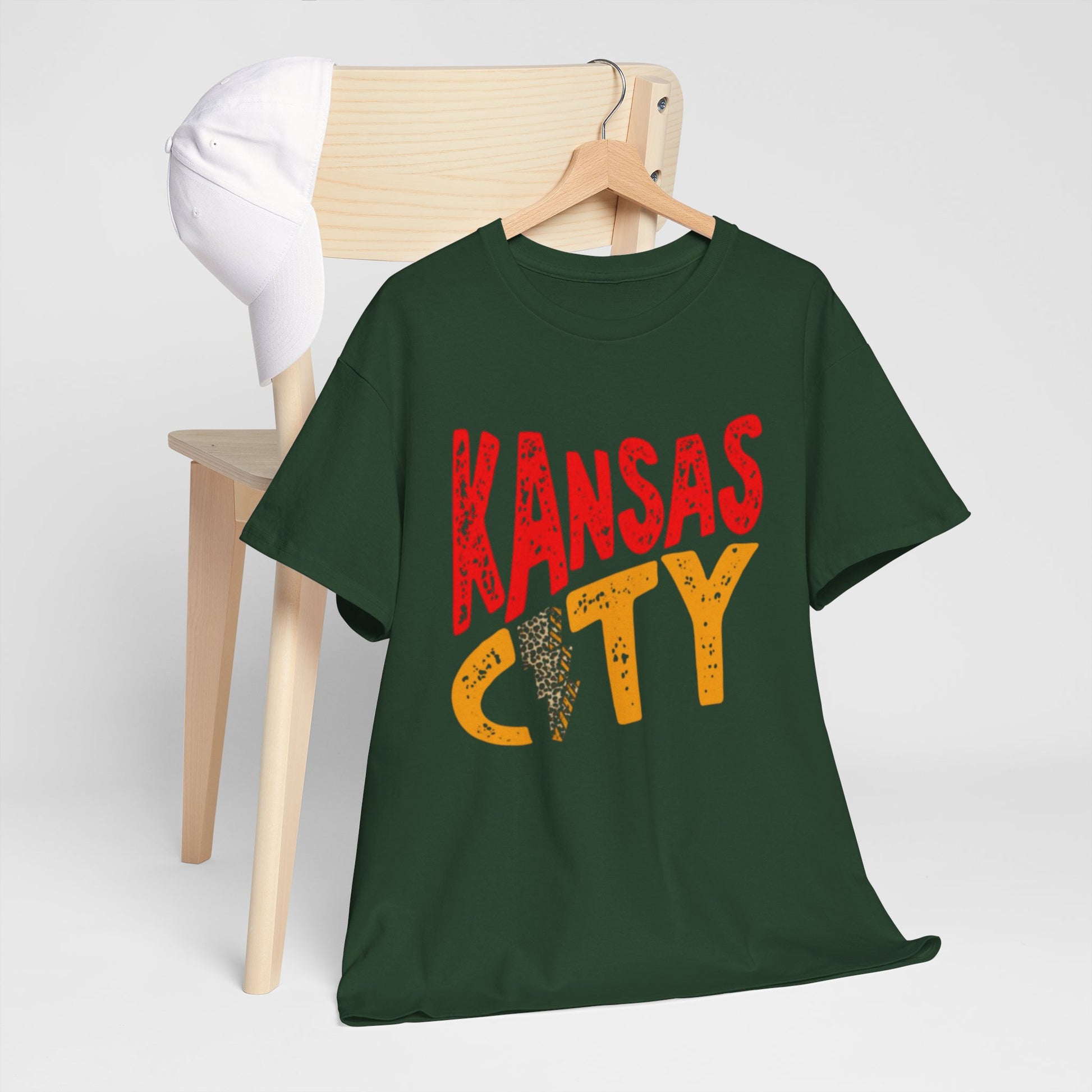 Lavender Kansas City Retro Tee — Vintage Distressed KC City Shirt