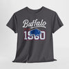 Dark Slate Gray Vintage Buffalo Graphic Tee — '1980' Distressed Hometown t-shirt  retro graphic tee  collegiate distressed shirt