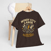 Dark Slate Gray Windy City Labor Chicago Industrial District T-Shirt – Vintage Worker Graphic Tee