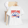 Lavender Portland Basketball T-Shirt — "Portland Oregon" Retro Hoop Tee