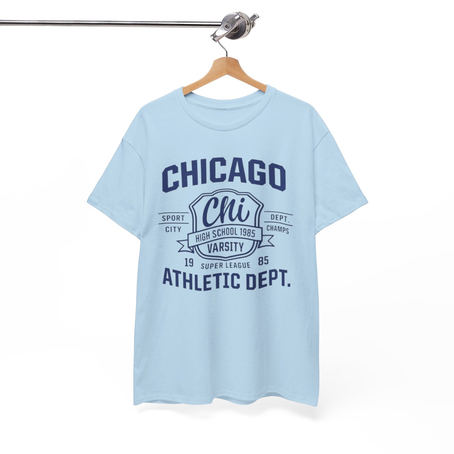 White Smoke Chicago Athletic Dept. Tee — Varsity Chi Vintage Sports T‑Shirt