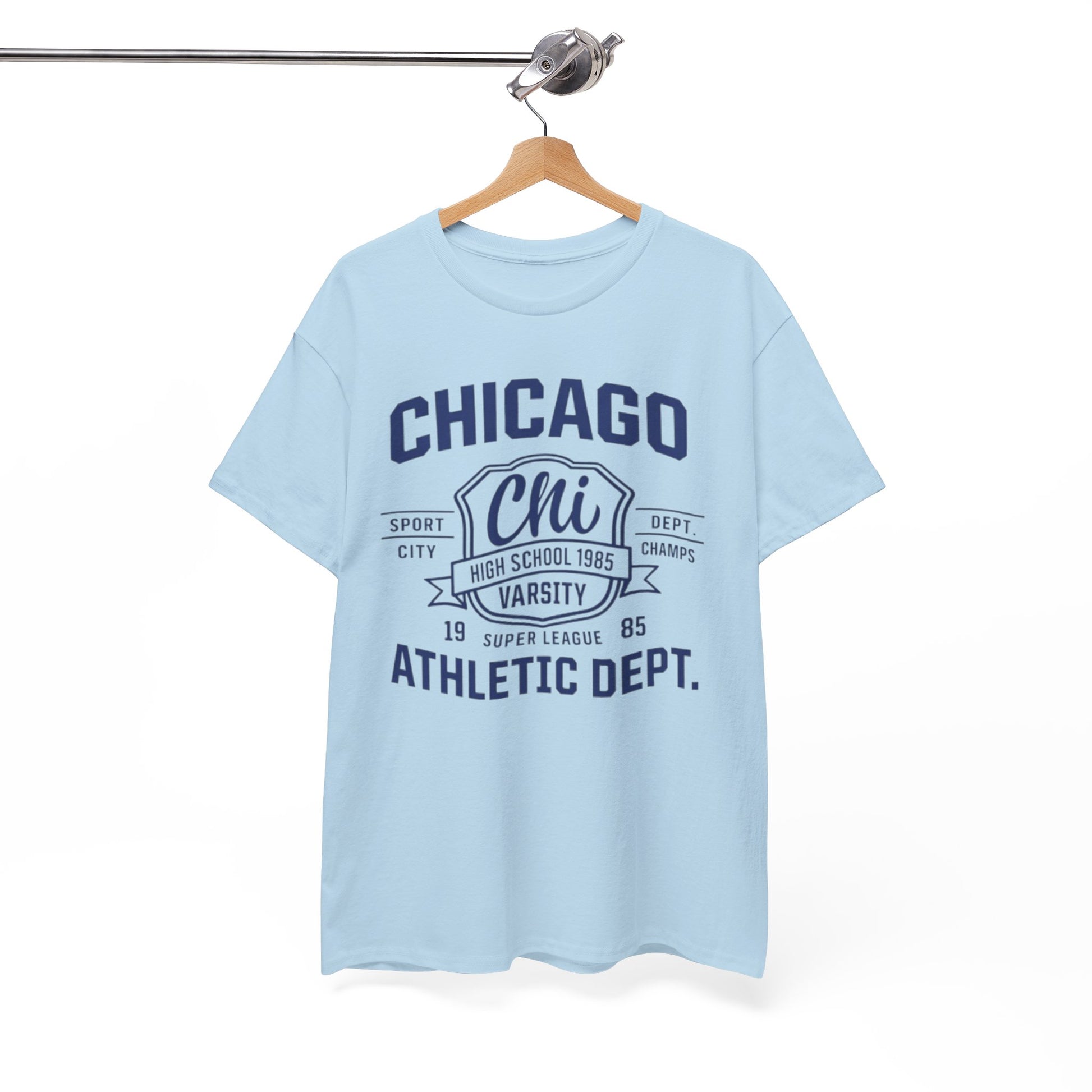 White Smoke Chicago Athletic Dept. Tee — Varsity Chi Vintage Sports T‑Shirt