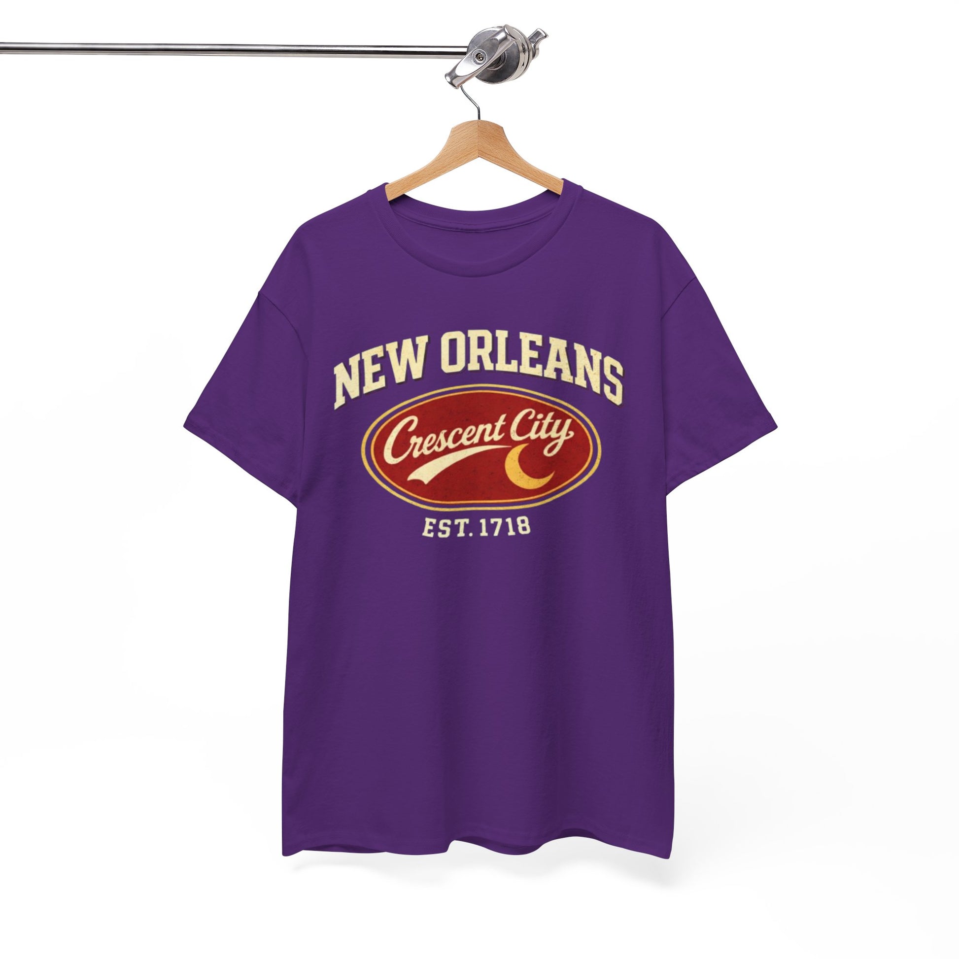 White Smoke New Orleans Crescent City T-Shirt — Vintage Est. 1718 Tee