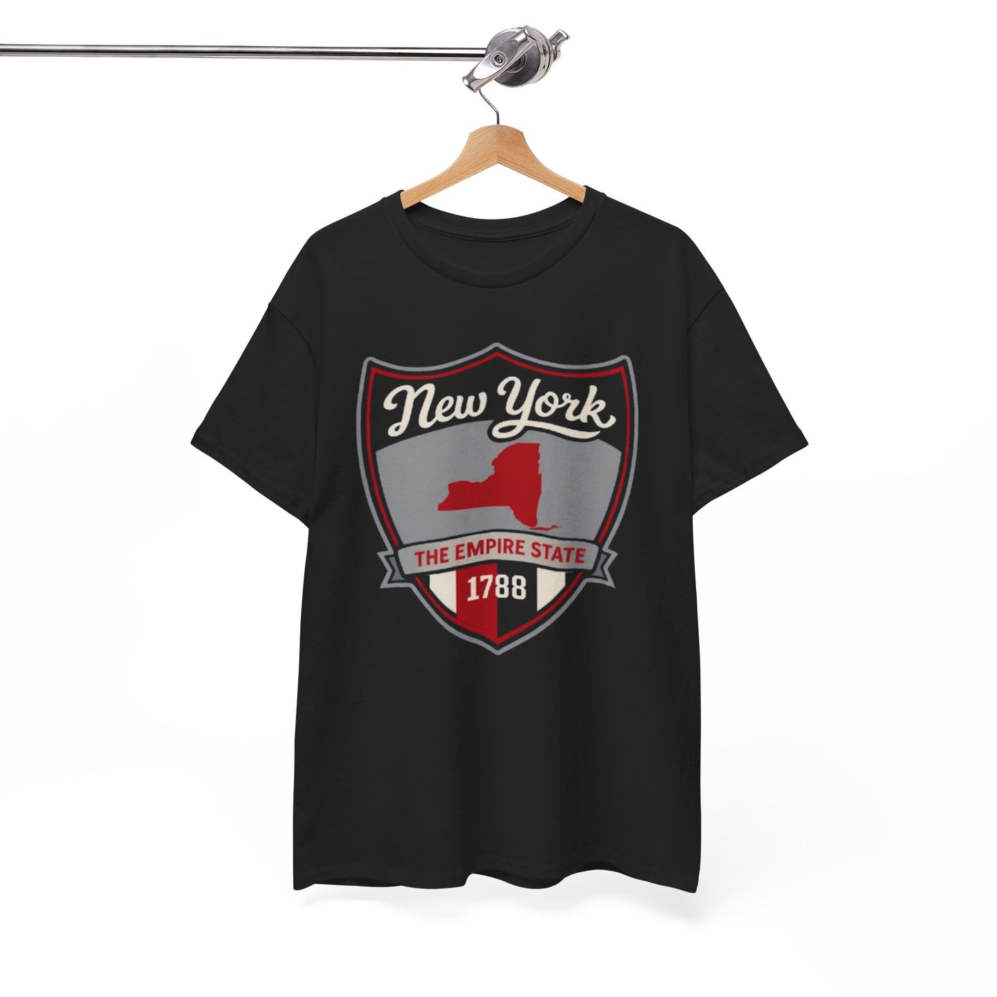 New York Shield T‑Shirt — The Empire State 1788 Retro Badge Tee