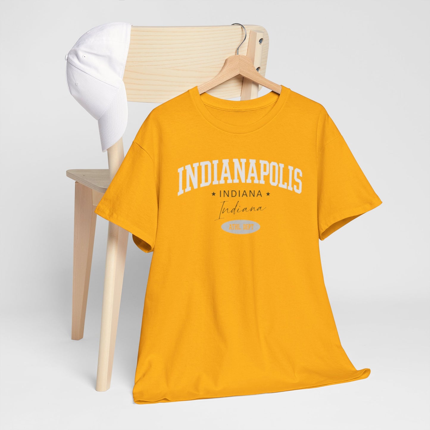 Goldenrod Indianapolis Indiana Tee — Retro Collegiate City Shirt