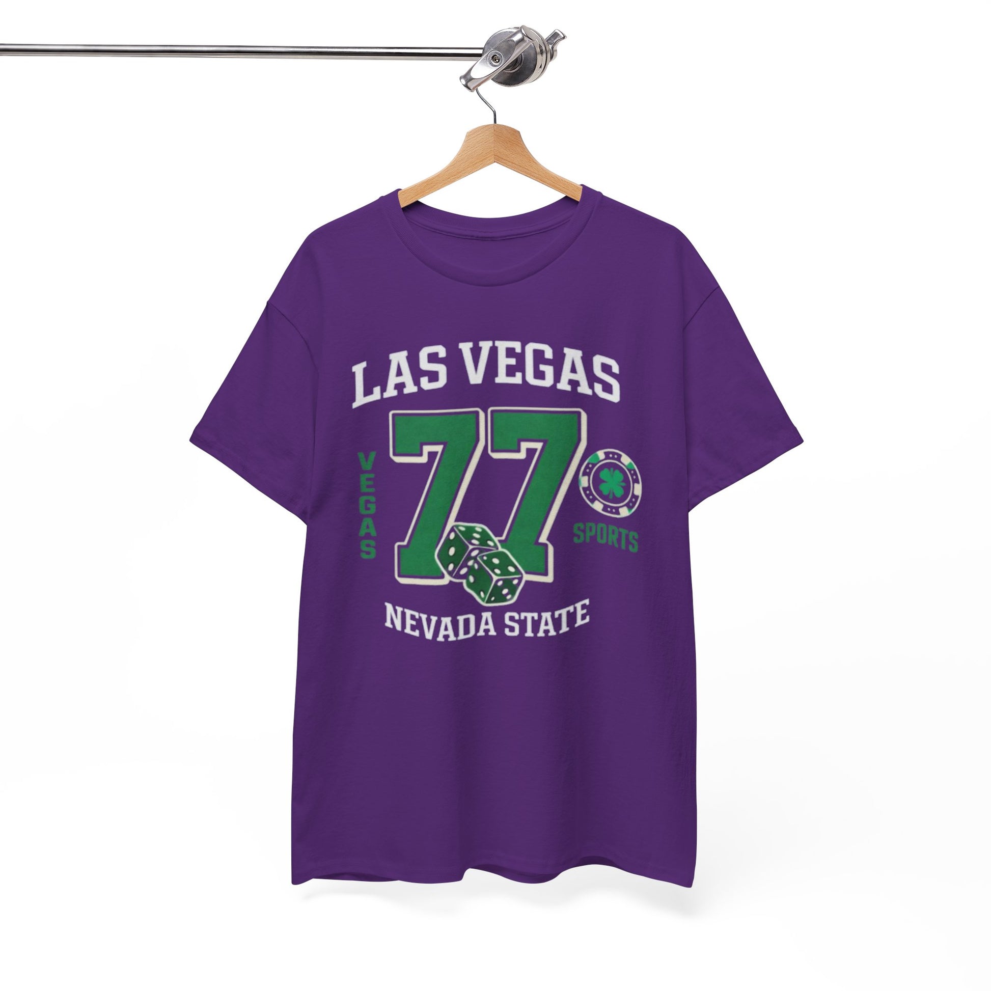 White Smoke Las Vegas 77 Nevada State Tee – Retro Sports Casino Graphic T-Shirt