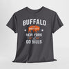 Dark Slate Gray Buffalo New York "The Queen City" Go Bills T-Shirt