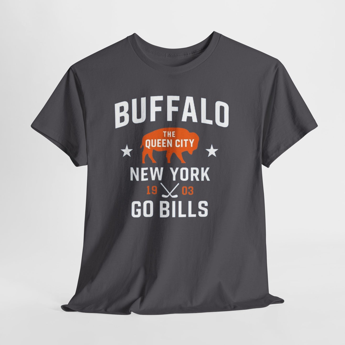 Dark Slate Gray Buffalo New York "The Queen City" Go Bills T-Shirt