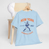 Light Blue New York Baseball League Tee — Vintage 1962 Batter Graphic Shirt