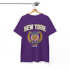 White Smoke New York Athletics Crest T‑Shirt — USA 1985 Vintage Collegiate Tee