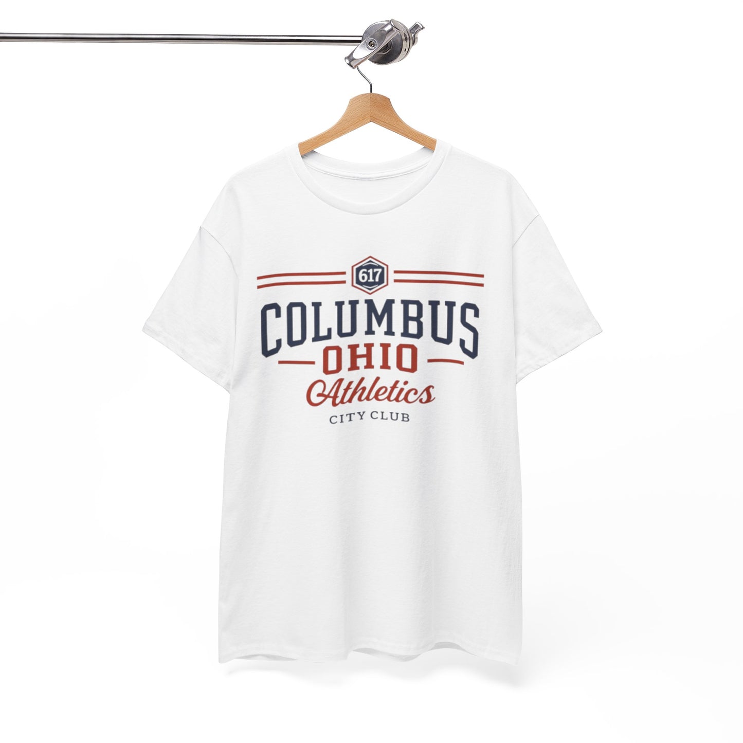 White Smoke Columbus Ohio Athletics Tee — City Club Vintage Sports T-Shirt