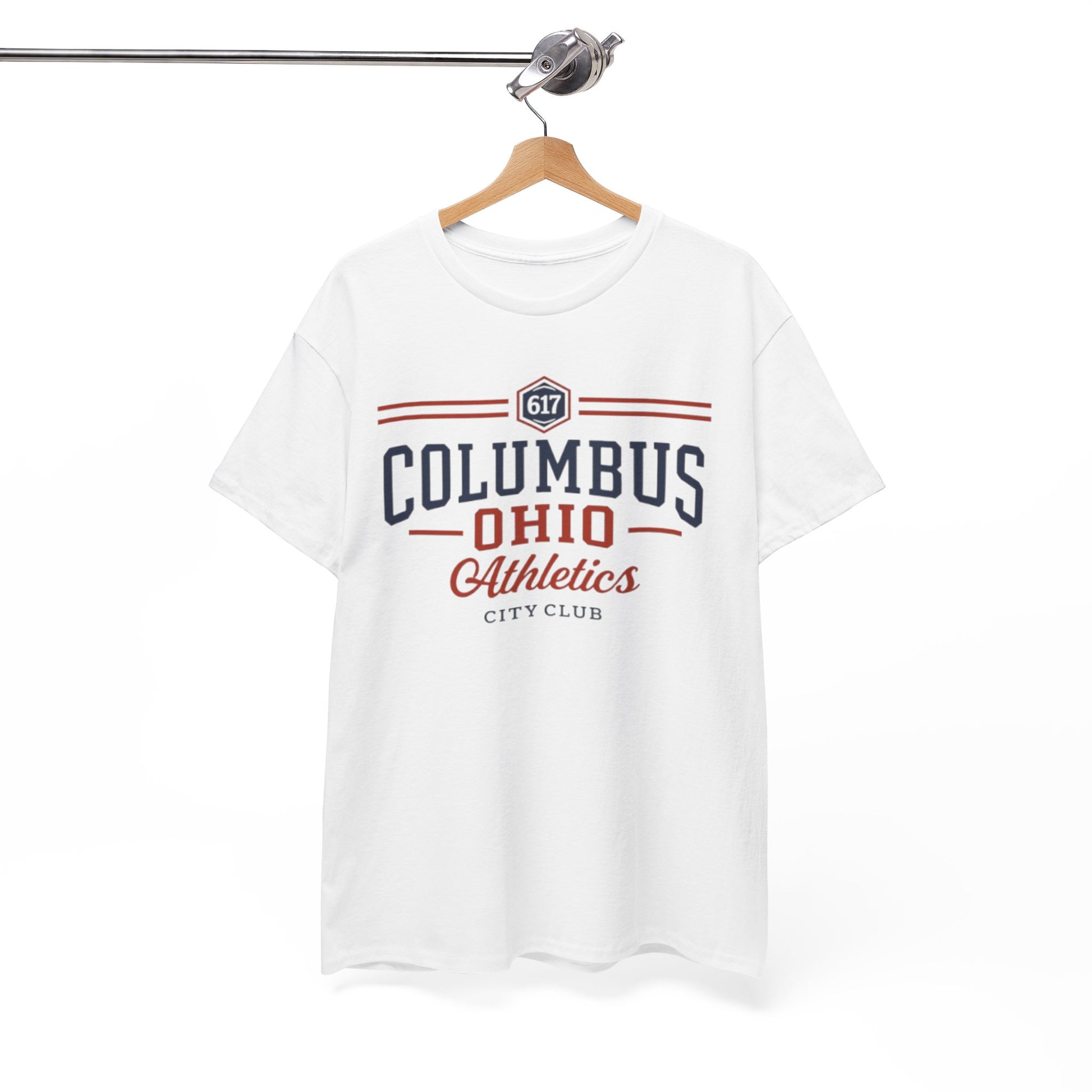 White Smoke Columbus Ohio Athletics Tee — City Club Vintage Sports T-Shirt