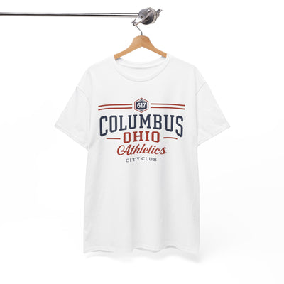 White Smoke Columbus Ohio Athletics Tee — City Club Vintage Sports T-Shirt
