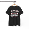 White Smoke Los Angeles Baseball Tee — West Coast "Since 1883" Vintage Sport T‑Shirt