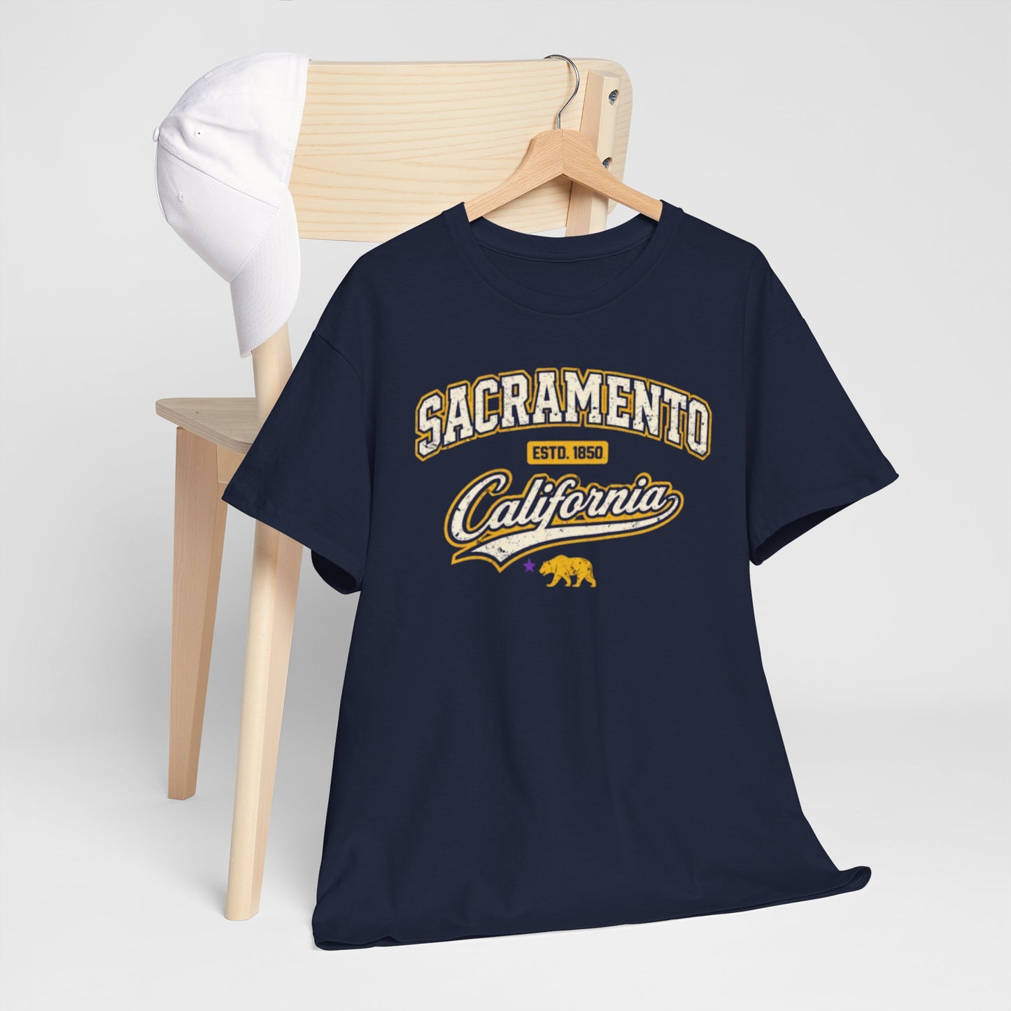 Dark Slate Gray Sacramento California Tee — Retro Collegiate City Shirt