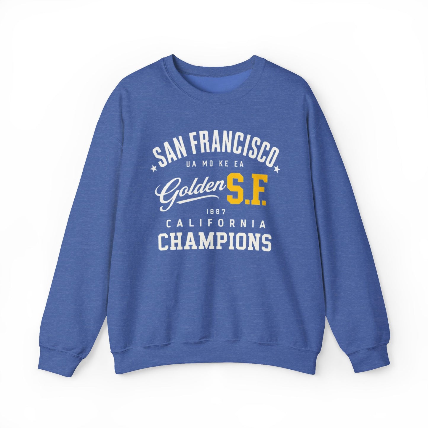 White Smoke San Francisco Golden SF Crewneck Sweatshirt – California City Champions Streetwear