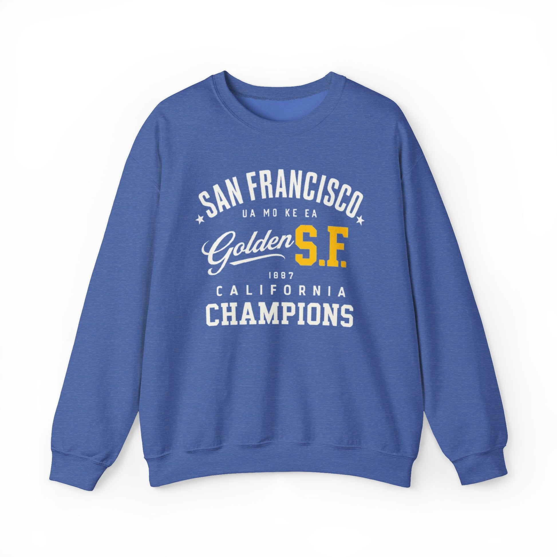White Smoke San Francisco Golden SF Crewneck Sweatshirt – California City Champions Streetwear