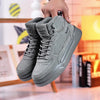 Lavender Men'S High-Top Fashion Sneakers, Casual Sports Street Style, Solid Color with Graphic Detail, All-Season Lace-Up Running Shoes, PU & Fabric Upper, EVA Sole, Round Toe, for Daily Wear