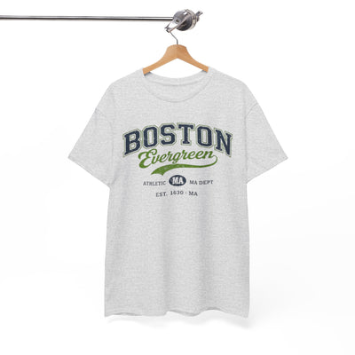White Smoke Boston Evergreen T-Shirt — Vintage Athletic City Tee