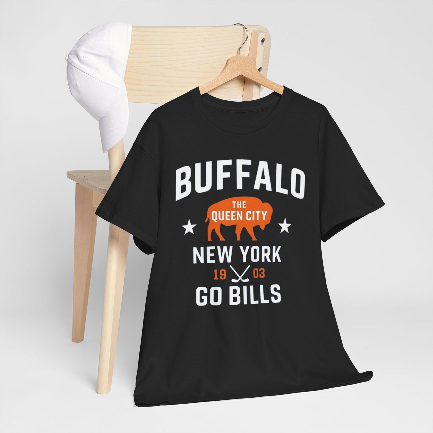 Dark Slate Gray Buffalo New York "The Queen City" Go Bills T-Shirt
