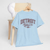 Light Blue Detroit Motor City T‑Shirt — Vintage Automotive Graphic Tee