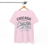White Smoke Chicago Champs State College T-Shirt – Basketball Streetwear Varsity Tee