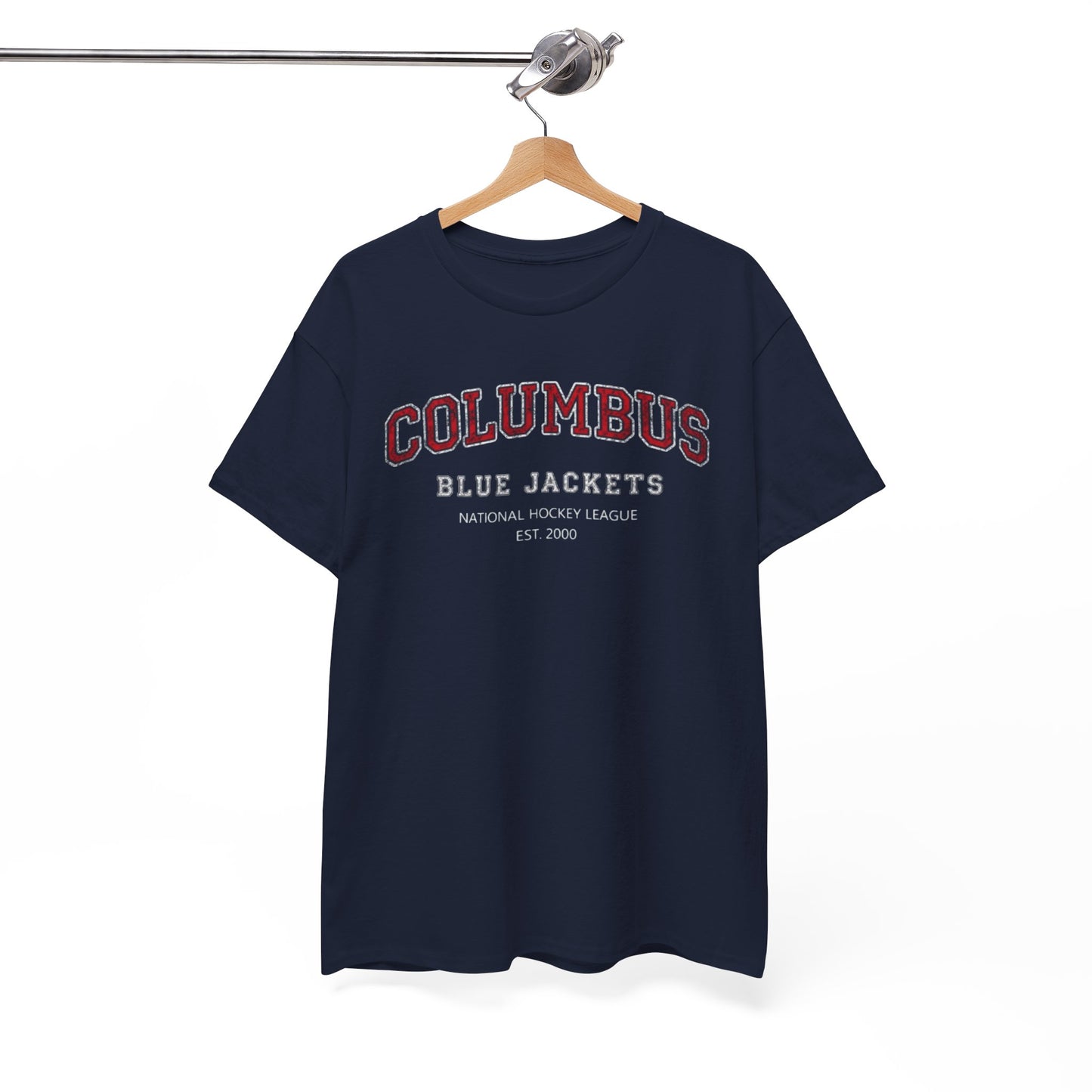 White Smoke Columbus Blue Jackets Vintage  T‑Shirt