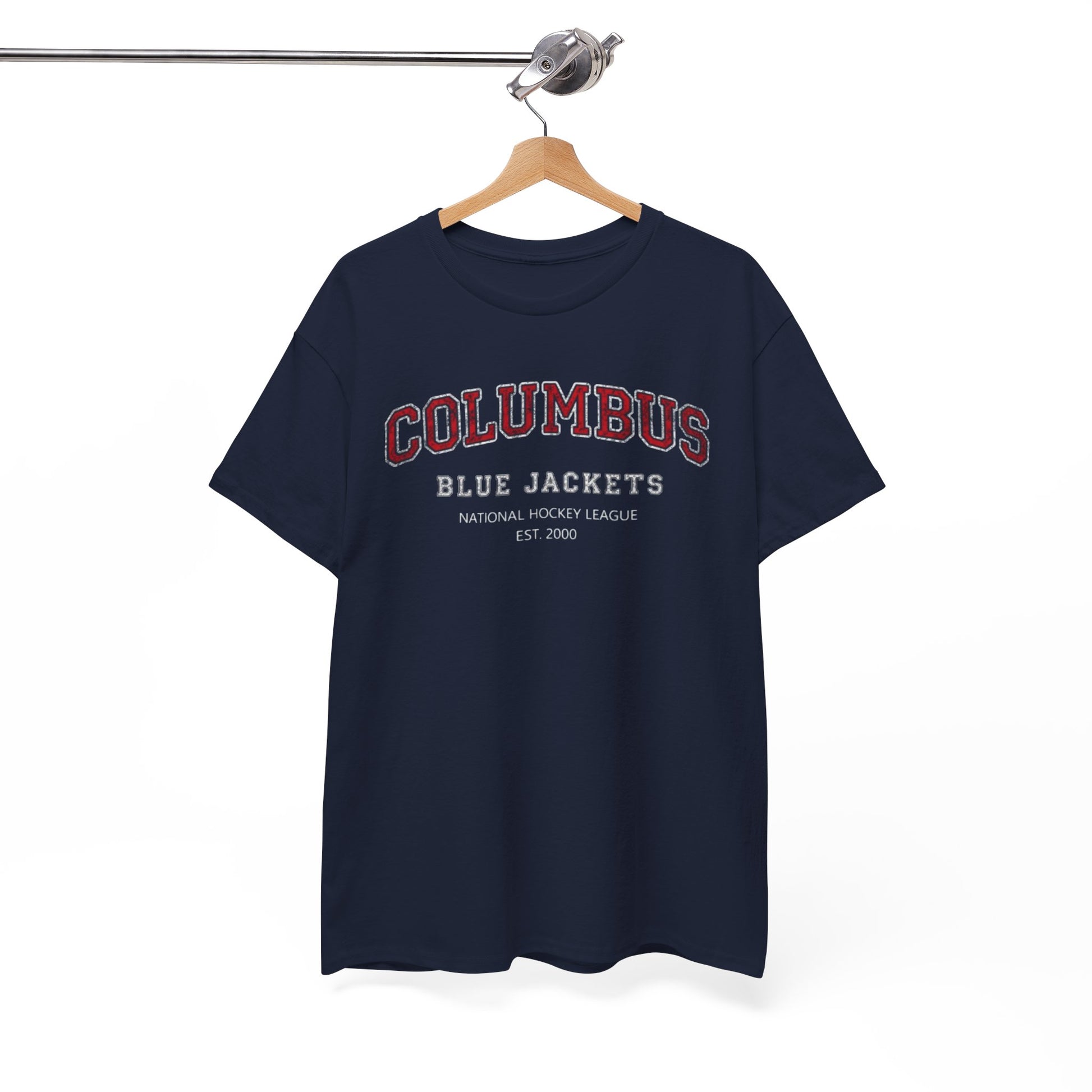 White Smoke Columbus Blue Jackets Vintage  T‑Shirt