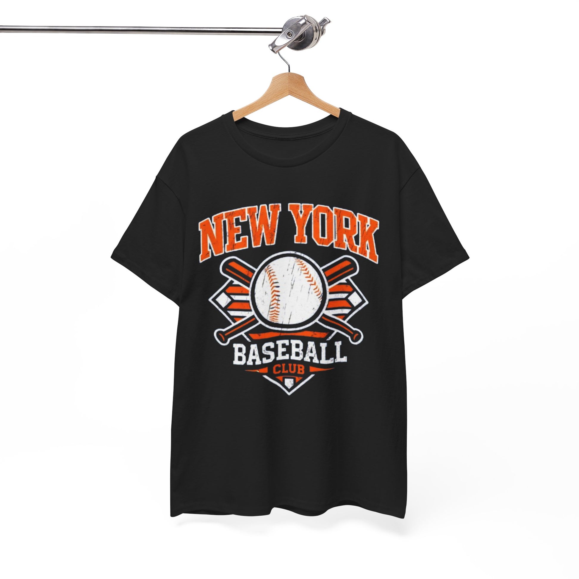 White Smoke New York Baseball Club Tee — Vintage Baseball Logo T-Shirt