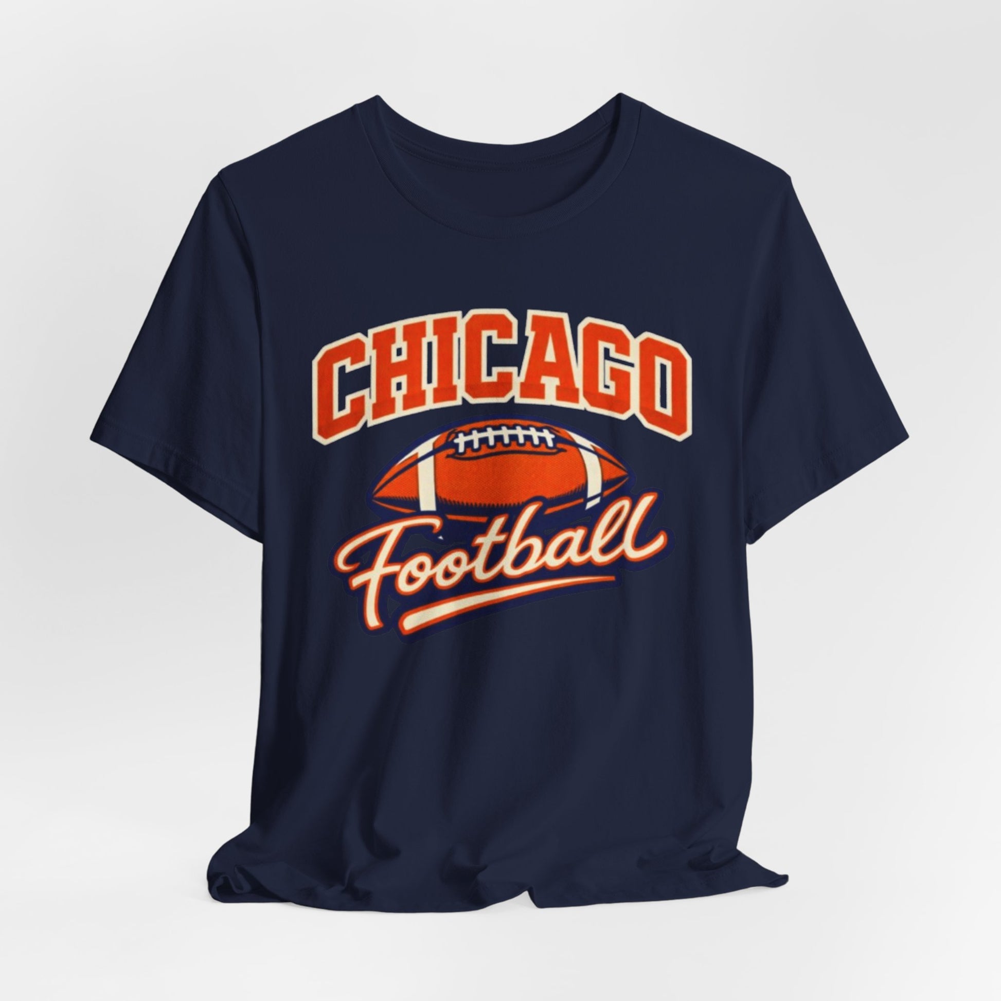 Dark Slate Gray Chicago Football T-Shirt – Vintage Style Football Graphic Tee