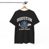 White Smoke Houston H-Town Strong Tee — Texas 1837 City Skyline Shirt