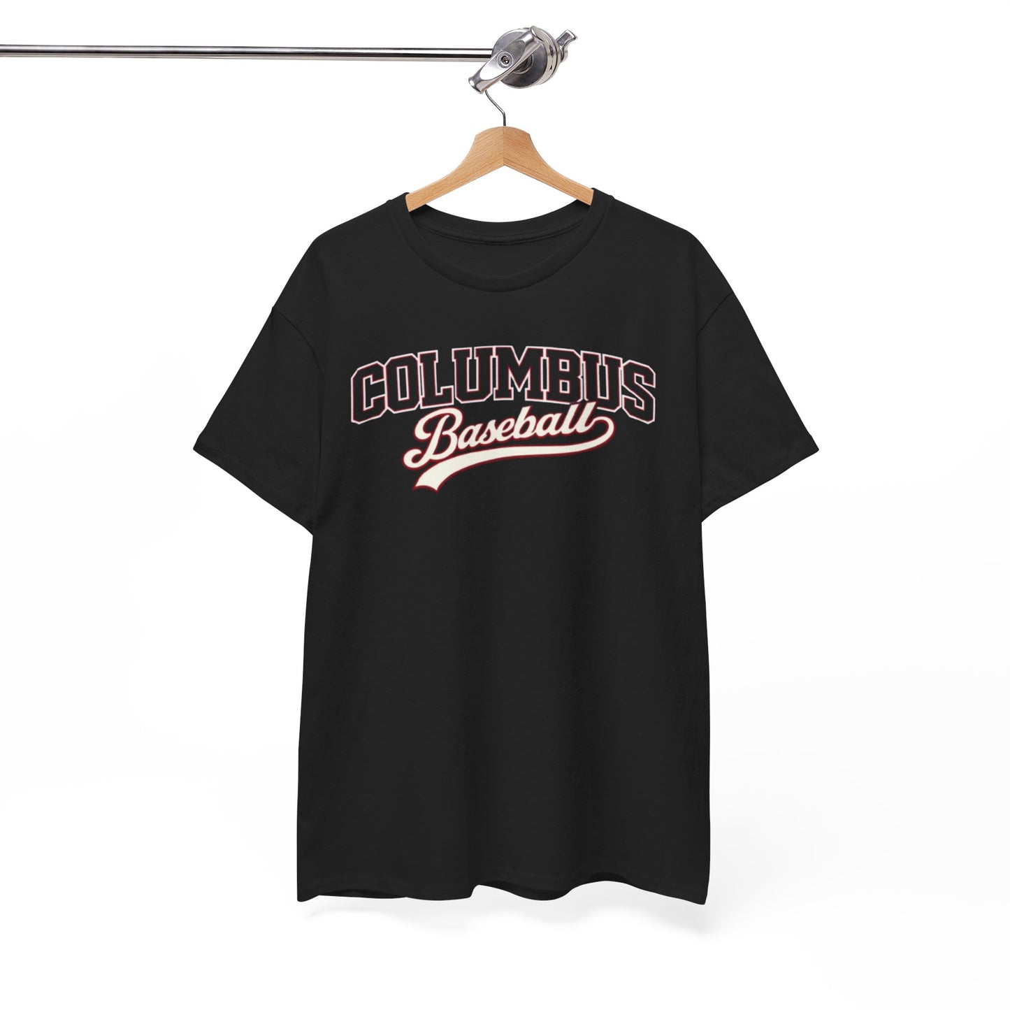 White Smoke Columbus Baseball Tee — Vintage Shirt