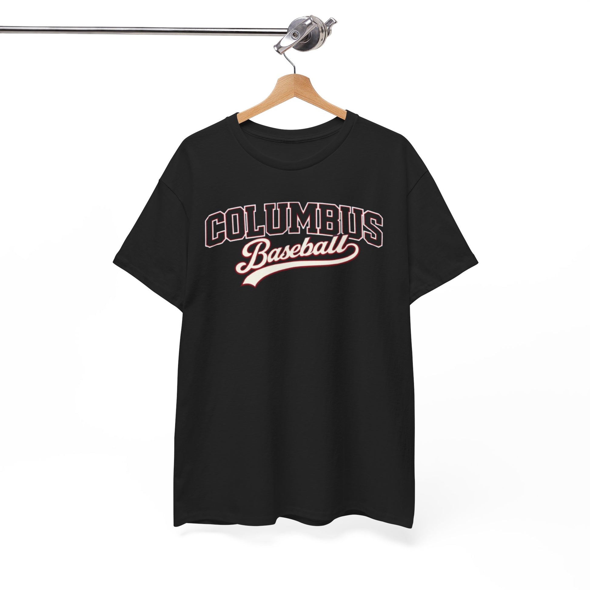 White Smoke Columbus Baseball Tee — Vintage Shirt