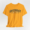 Goldenrod Greenbay Football Vintage Logo Tee