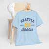 Light Blue Seattle 206 Athletics T-Shirt Pacific NW state shirt athletics tee