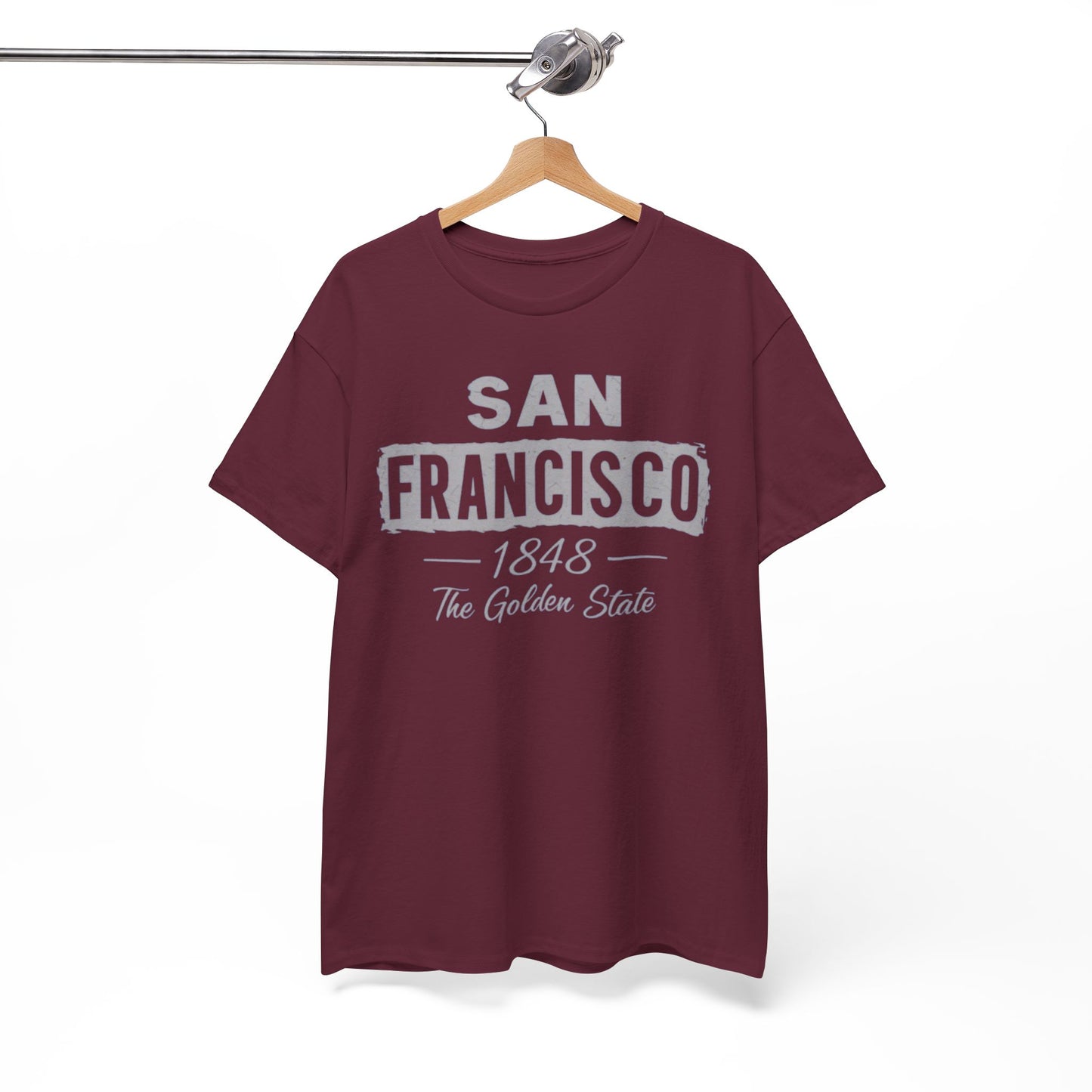 White Smoke San Francisco Golden State Heritage T-Shirt – 1848 City Streetwear Graphic Tee