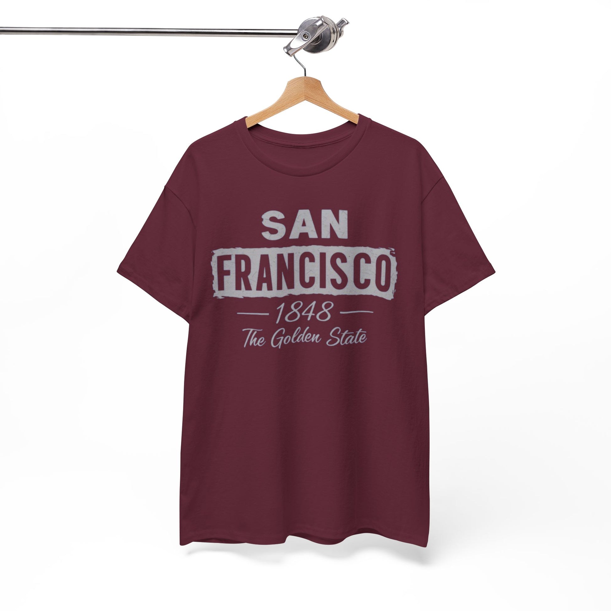 White Smoke San Francisco Golden State Heritage T-Shirt – 1848 City Streetwear Graphic Tee