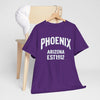Lavender Phoenix Arizona EST1912 Tee — Vintage Collegiate City T-Shirt