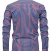 White Smoke Men's Fashion Casual Digital Stripe Long-Sleeve Shirt, Stretch Wrinkle-Resistant Premium Versatile Lightweight Date Shirt