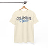 White Smoke Columbus Clippers Baseball Tee — Vintage Script  T-Shirt