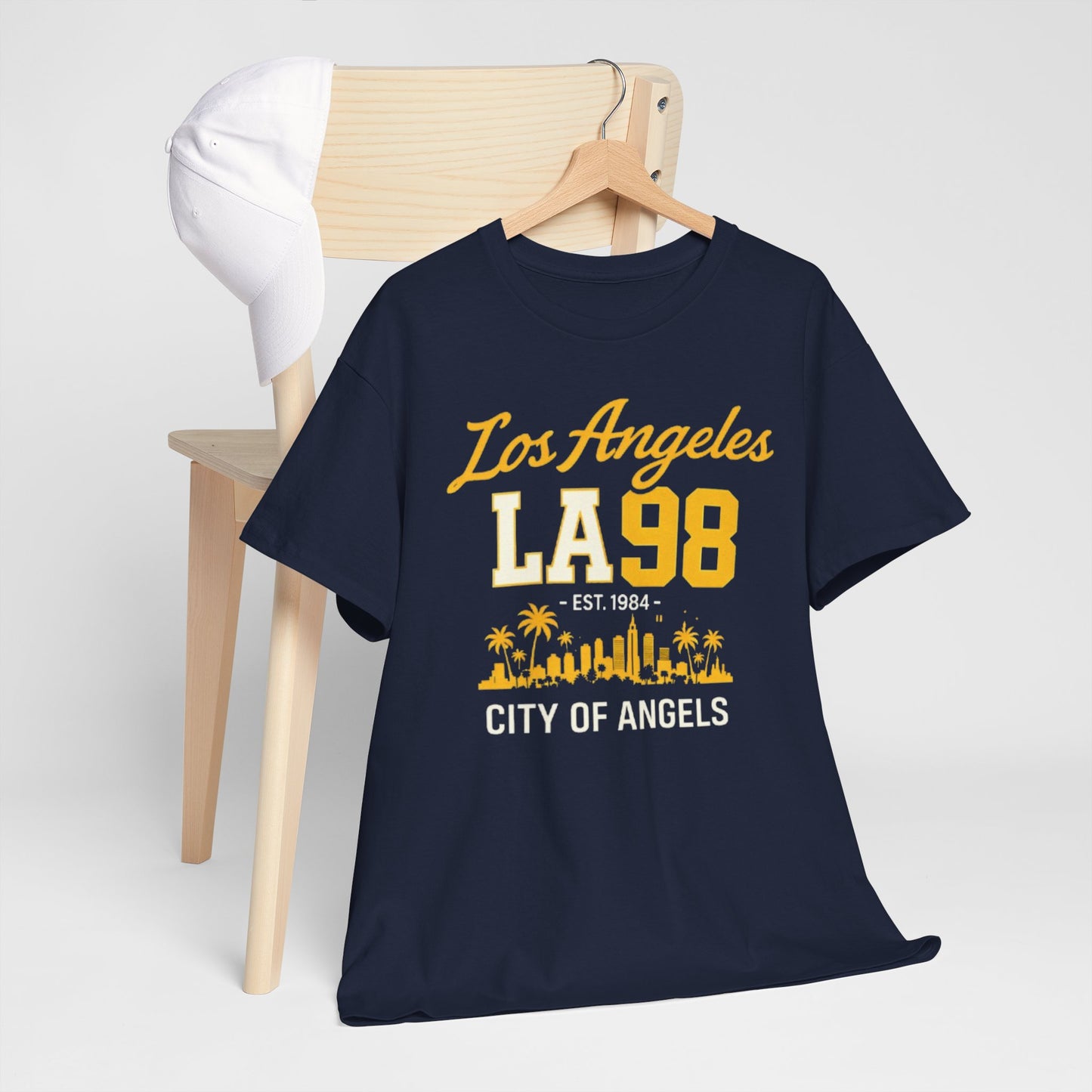 Dark Slate Gray Los Angeles LA 98 T-Shirt – City of Angels Skyline Tee